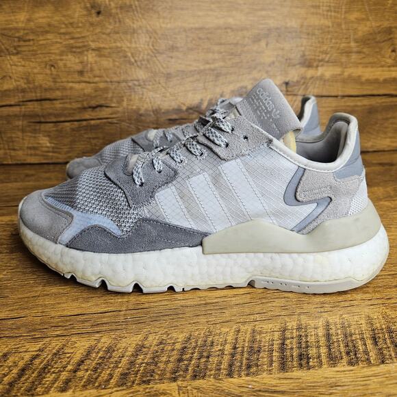 Adidas Nite Joggers Grey Tennis shoes sneaker size 8 womens - Picture 4 of 11